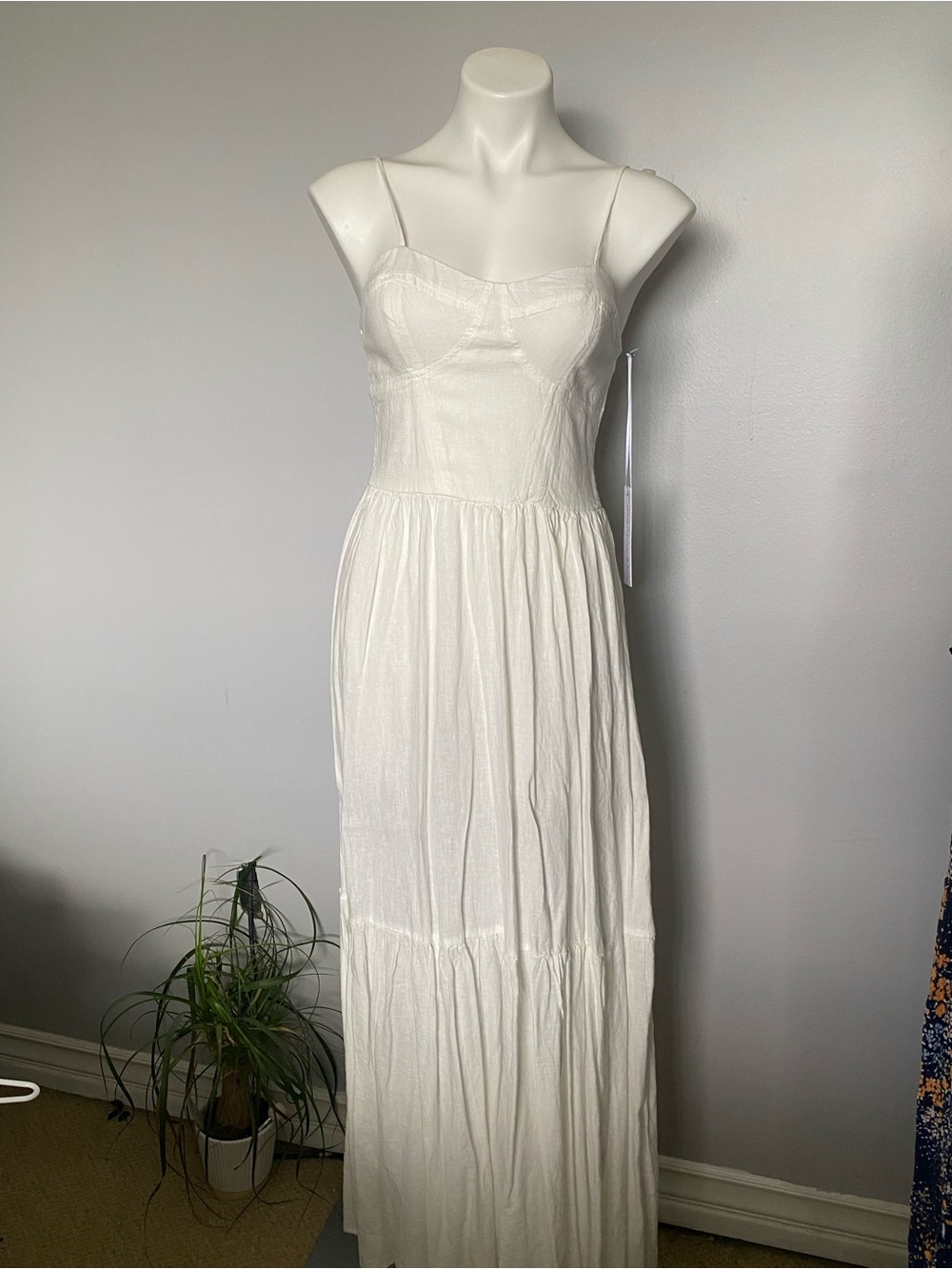 Young Fabulous & Broke Ivory Spaghetti-Strap Maxi Dress